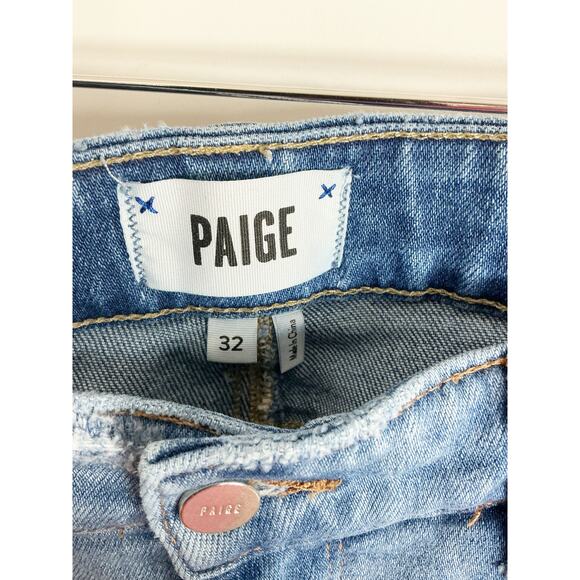 Paige Womens Hoxton Slim Two Toned Slanted Fray Women's Denim Ankle Jeans 32 - Picture 2 of 6